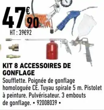 Brico Cash Kit 8 accessoires de gonflage offre