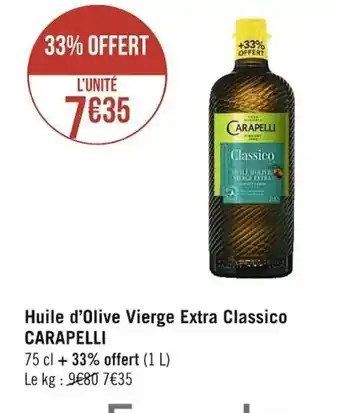 Casino Supermarchés Huile d'Olive Vierge Extra Classico offre
