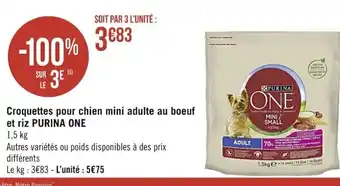 Casino Supermarchés Croquettes Pour Chien Mini Adulte Au Boeuf offre