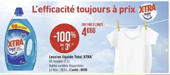 Casino Supermarchés Lessive liquide Total Xtra offre