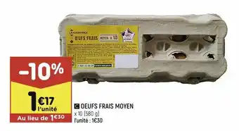 Leader Price Oeufs frais moyen offre