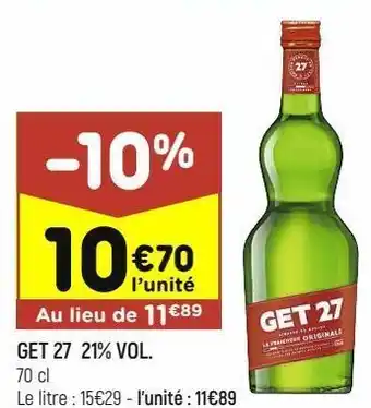 Leader Price Get 27 21% vol offre