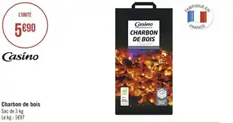 Casino Supermarchés Charbon de bois offre