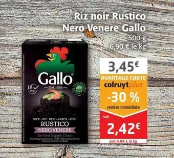 Colruyt Riz noir rustico nero venere gallo offre