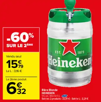 Carrefour Market Bière Blonde Heineken offre