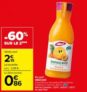Carrefour Market Pur Jus Innocent offre