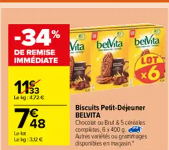 Carrefour Market Biscuits Petit-Déjeuner Belvita offre