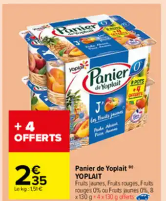 Carrefour Market Panier De Yoplait offre