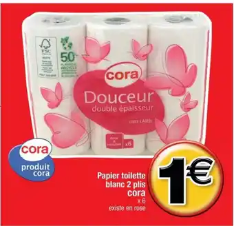 Cora x Carrefour Papier toilette blanc 2 plis offre