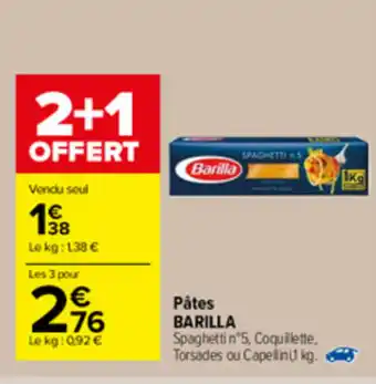 Carrefour Market Pâtes Barilla offre