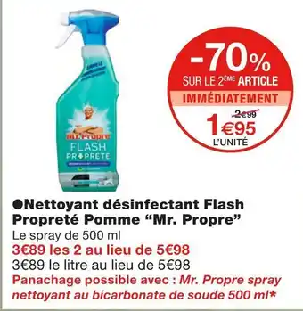 Mr. propre nettoyant désinfectant flash propreté pomme