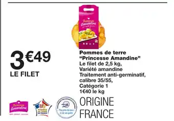 Monoprix Princesse amandine pommes de terre offre