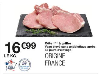 Monoprix Côte à griller offre