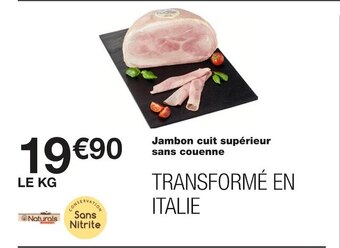 Monoprix Jambon cuit supérieur sans couenne offre