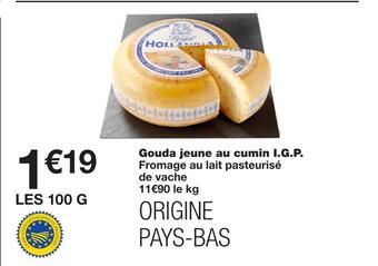 Monoprix Gouda jeune au cumin i.g.p. offre