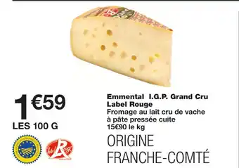 Emmental i.g.p. grand cru label rouge