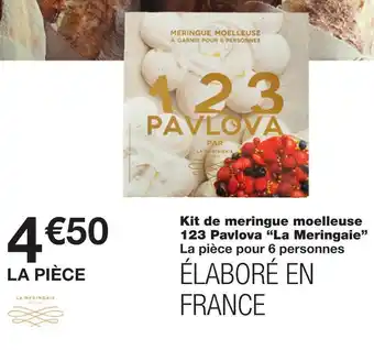 Monoprix La meringaie kit de meringue moelleuse 123 pavlova offre
