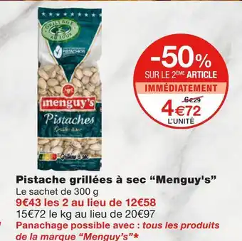 Monoprix Menguy's pistache grillées à sec offre