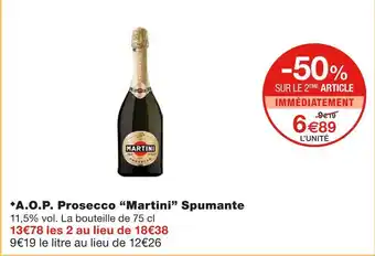 Monoprix Martini a.o.p. prosecco spumante offre