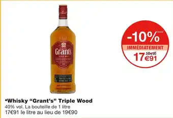 Grantâs whisky triple wood