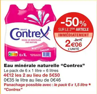 Monoprix Contrex eau minérale naturelle offre