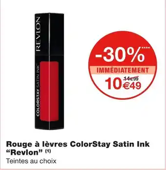Monoprix Revlon rouge à lèvres colorstay satin ink offre