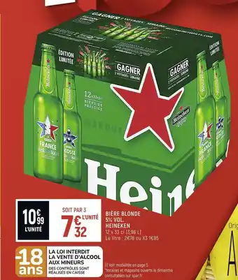 Spar Heineken bière blonde 5% vol. offre