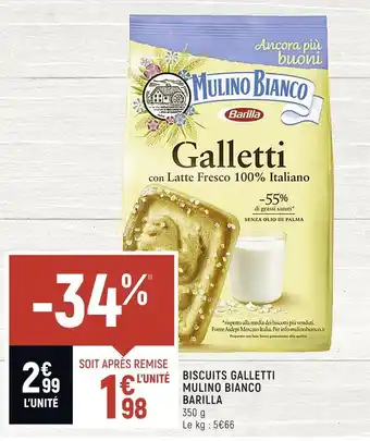Barilla biscuits galletti mulino bianco