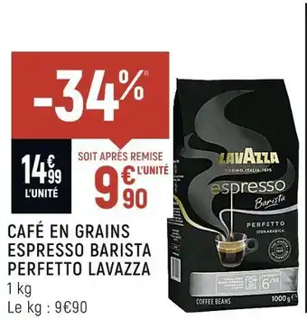 Spar Lavazza café en grains espresso barista perfetto offre