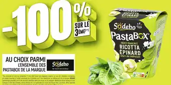 Spar Sodebo bon plan sur l’ensemble des pastabox de la marque sodebo offre