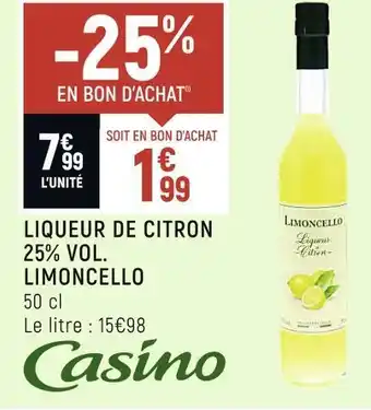 Limoncello liqueur de citron 25% vol.