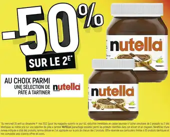 Spar Nutella bon plan sur une sélection de pâte à tartiner de la marque nutella offre