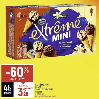 Nestlé extrême mini glacé vanille chocolat