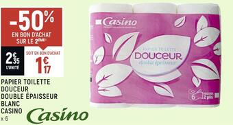 Spar Casino papier toilette douceur double épaisseur blanc offre