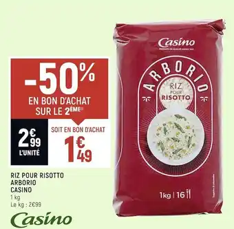 Spar Casino riz pour risotto arborio offre