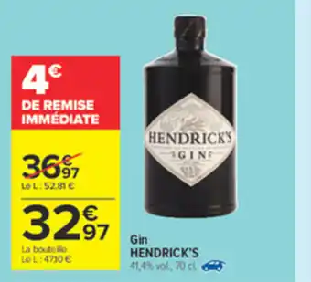 Carrefour Market Gin Hendrick's offre