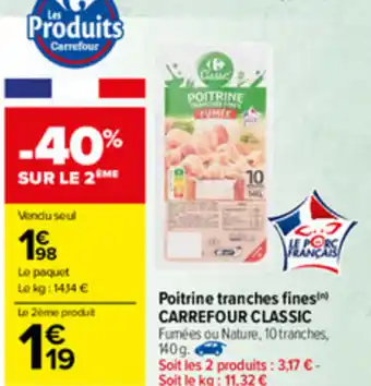 Carrefour Market Poitrine Tranches Fines offre