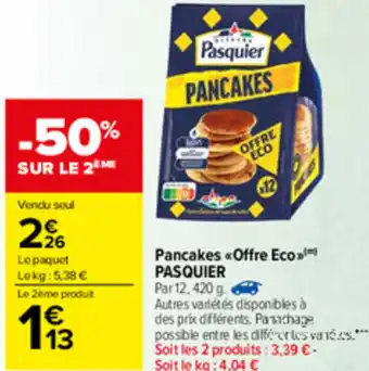 Carrefour Market Pancakes Offre Eco Pasquier offre