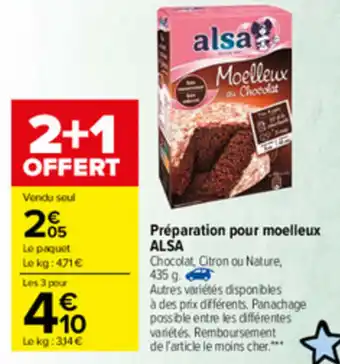 Carrefour Market Préparation Pour Moelleux Alsa offre