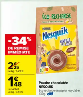 Carrefour Market Poudre Chocalatée Nesquik offre