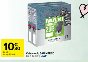 Carrefour Market Café Moulu San Marco offre