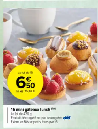 16 Mini GĂąteaux Lunch