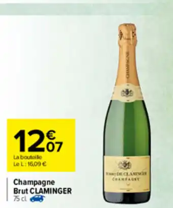 Carrefour Market Champagne Brut Claminger offre