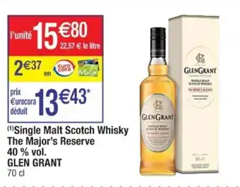 Cora x Carrefour Single malt scotch whisky offre