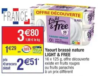 Cora x Carrefour Yaourt brassé nature offre