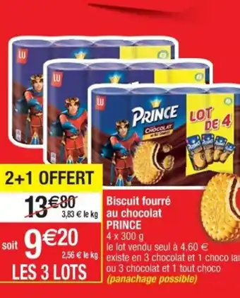 Cora x Carrefour Biscuit tourré au chocolat Prince offre