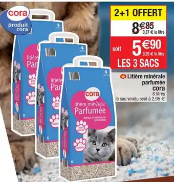 Cora x Carrefour Litière minèrale parfumée offre