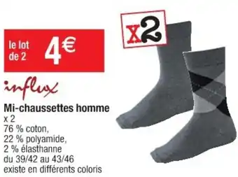 Cora x Carrefour Mi-chaussettes homme offre