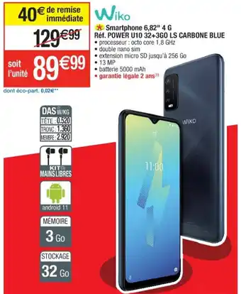 Cora x Carrefour Smartphone 6.82" 4 G offre