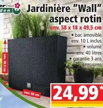 Norma Jardinière "Wall" aspect rotin offre